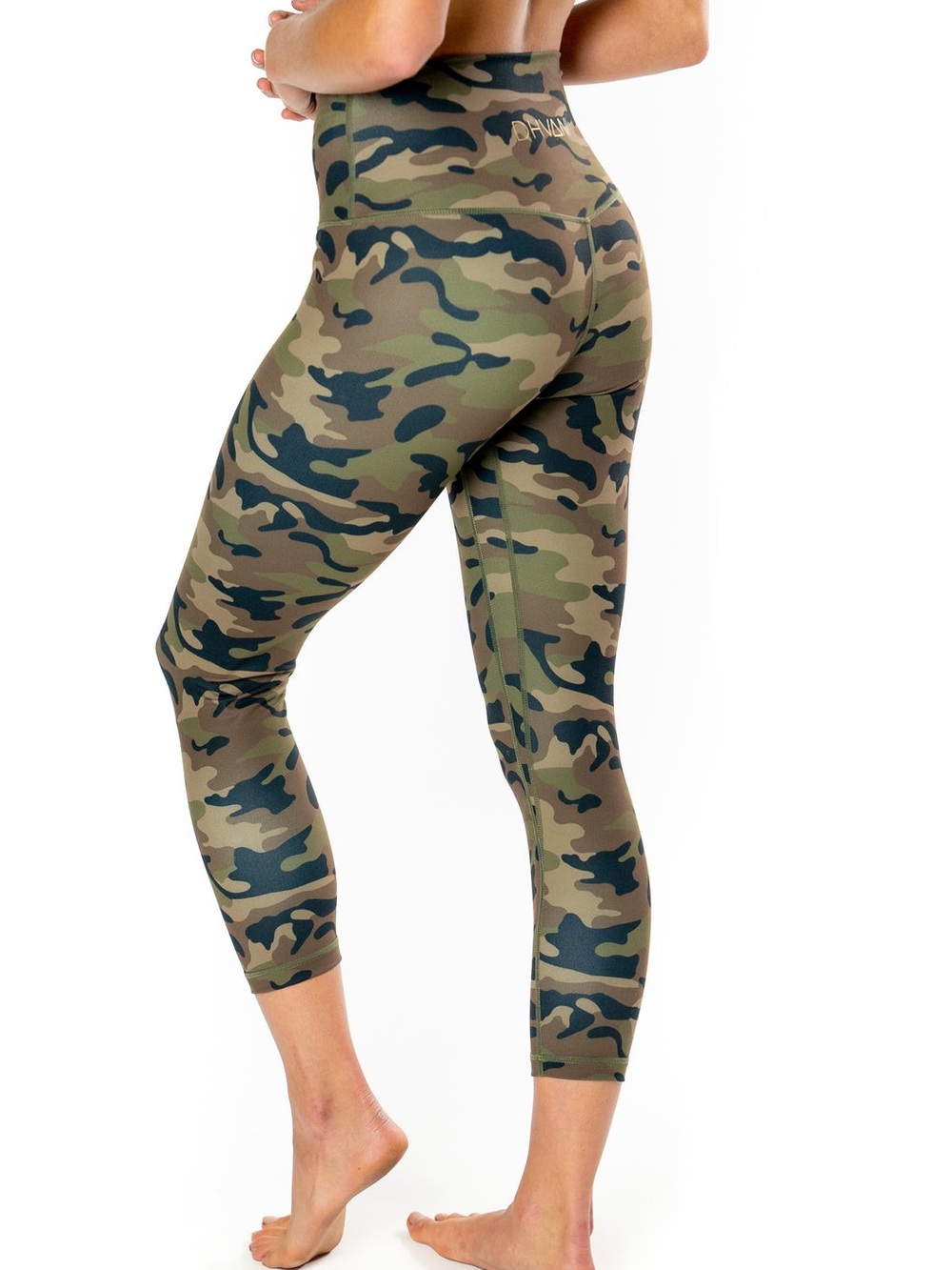 DHVANI Naked Capris Camo Leggings High-Waisted Camouflage 7/8 Active Tights